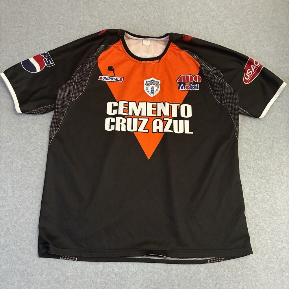 Puma Pachuca Jersey Men XL Fits L Black Orange Soccer Liga MX Cemento Cruz Azul